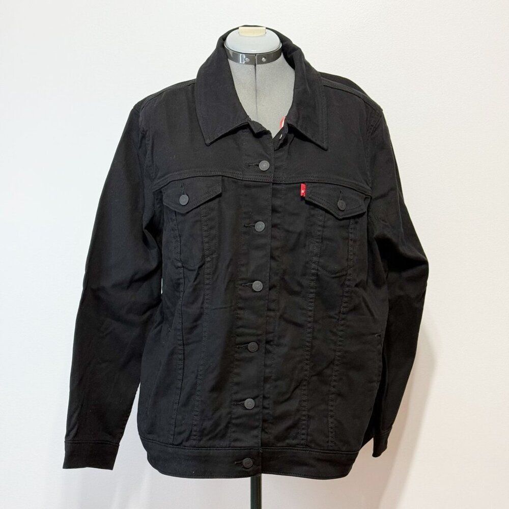 Levi's NWT Sz 3X Black Plus Trucker Denim Jean Jacket - Picture 11 of 12